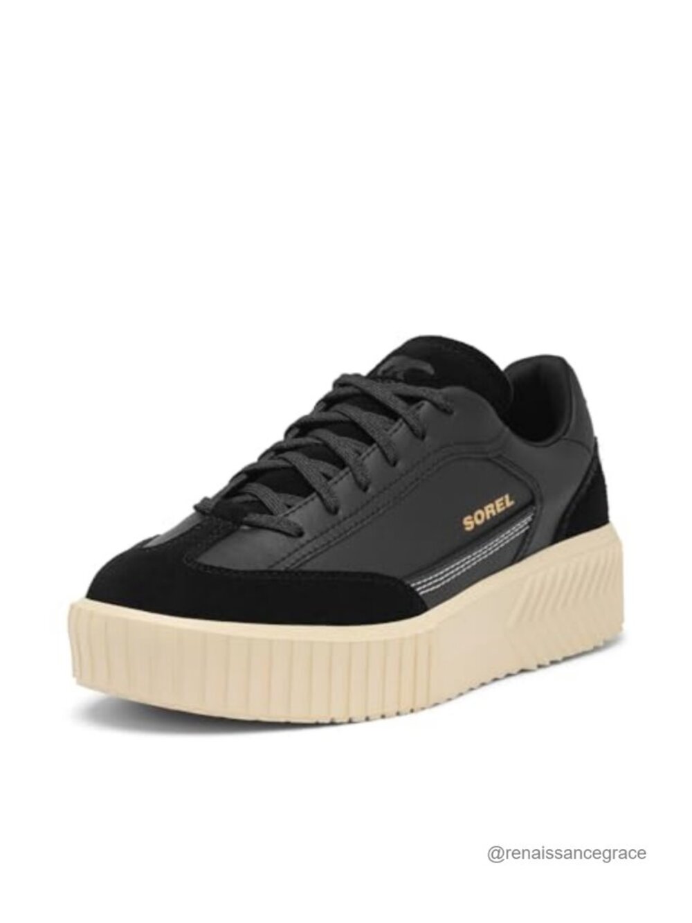 Sorel Ona Ave T-Toe Sneaker Women's Leather Suede Low Top Lace Up Chunk Fashion
